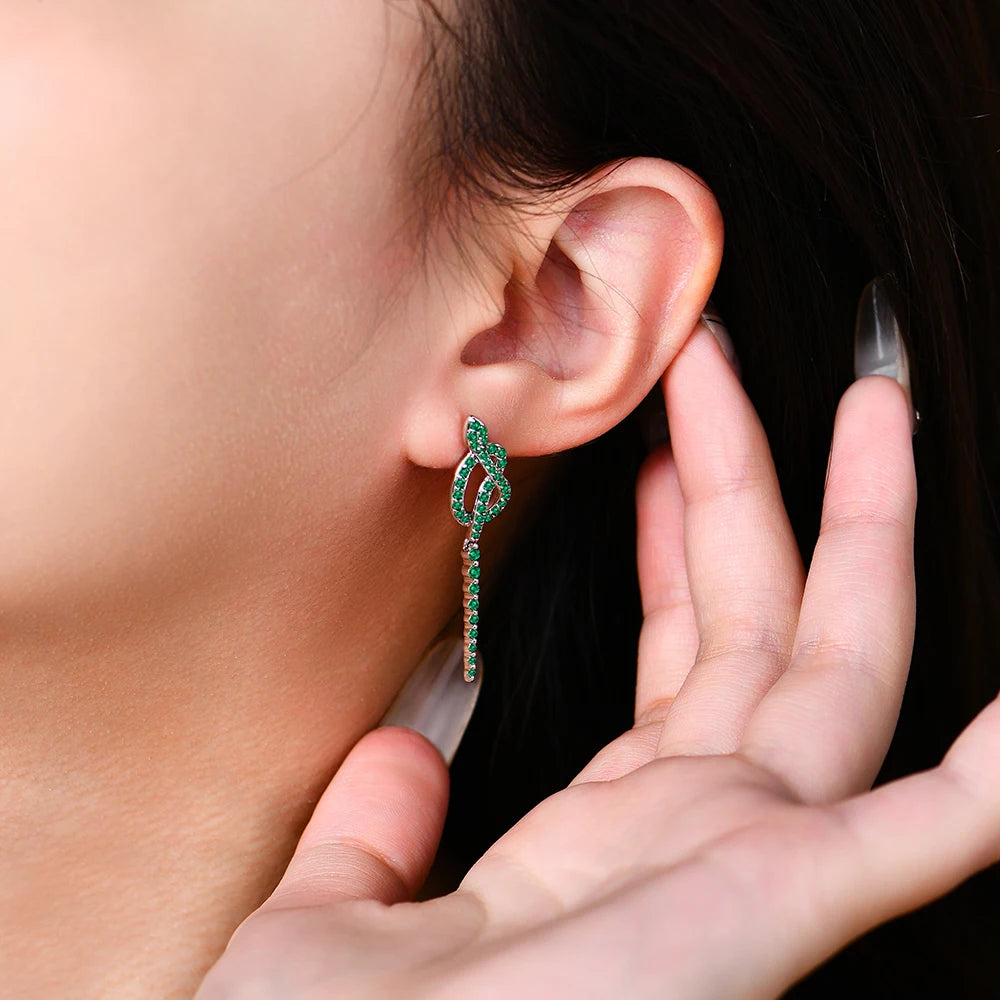 Ophelia Green Snake Earrings