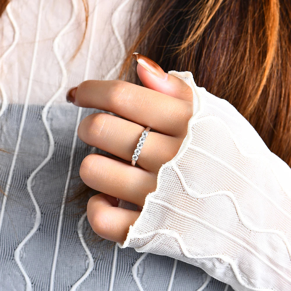Lydia Solitaire Moissanite Bubble Ring