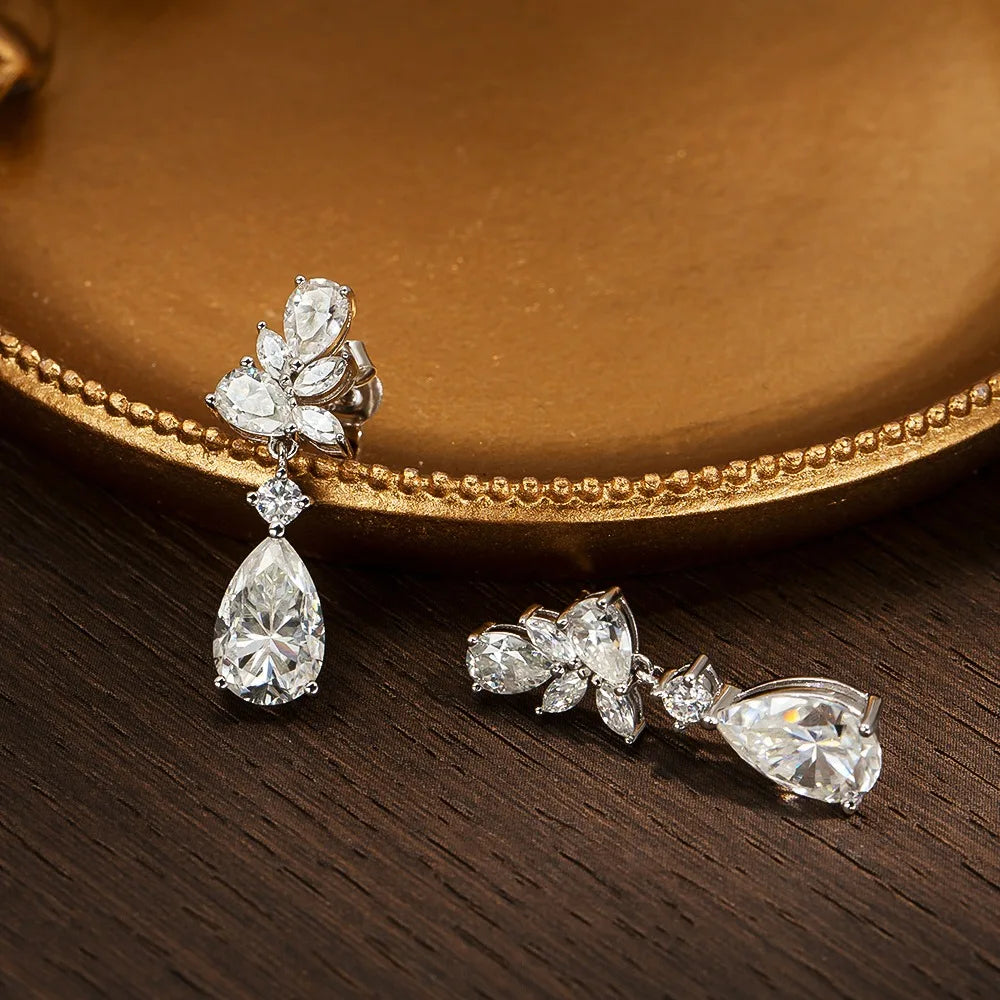 Khloe Moissanite Drop Earrings