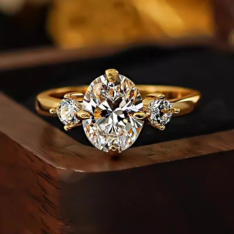 Peyton oval high carbon diamond Ring
