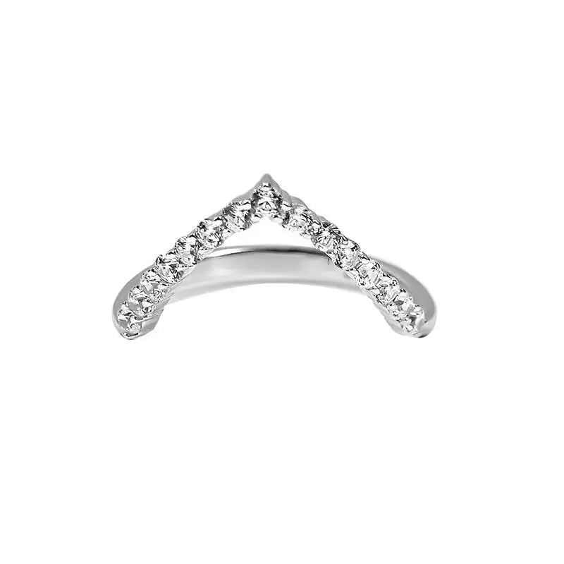 Kayla V-shaped High Carbon Diamond Ring