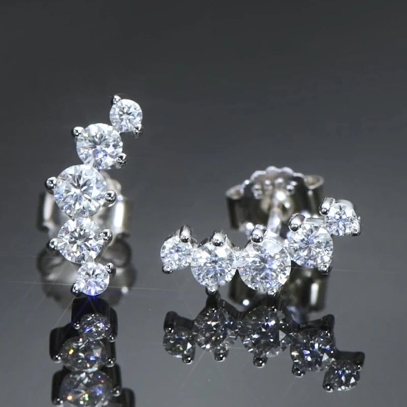 Brianna Moissanite Stud Earrings