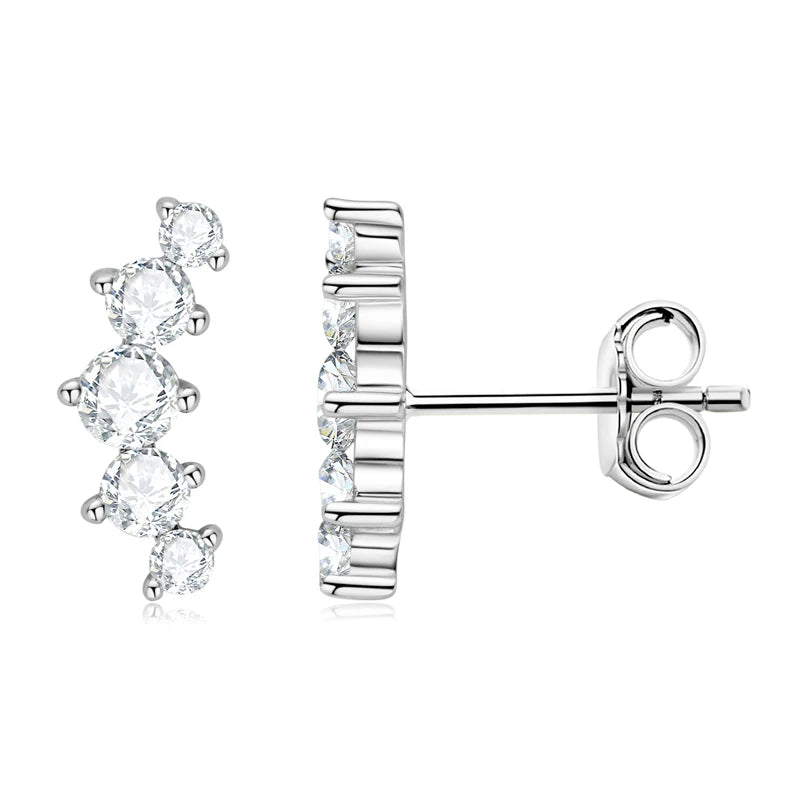 Brianna Moissanite Stud Earrings