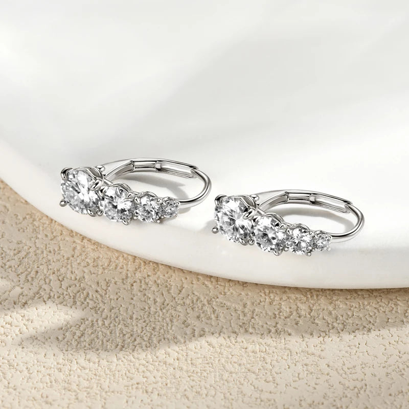 Phoenix Moissanite Hoop Earrings