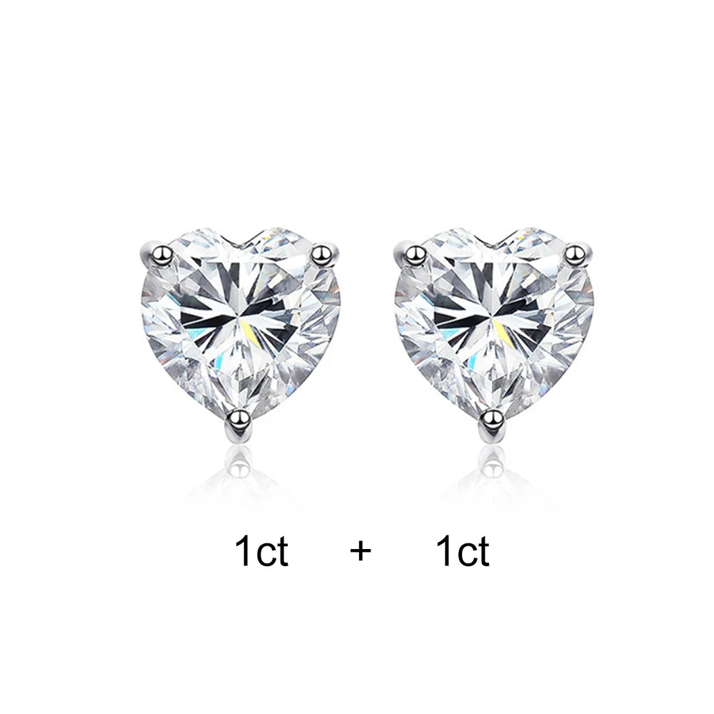 Melody Moissanite Heart Shape Drop Earrings
