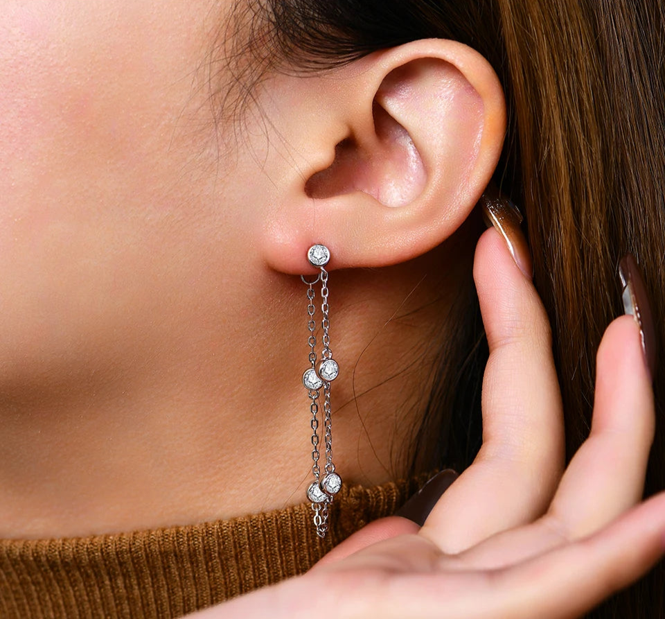 Julia Moissanite Drop Earring