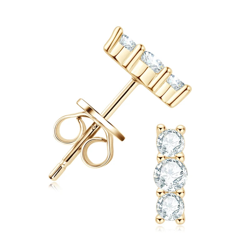 Brianna Moissanite Stud Earrings