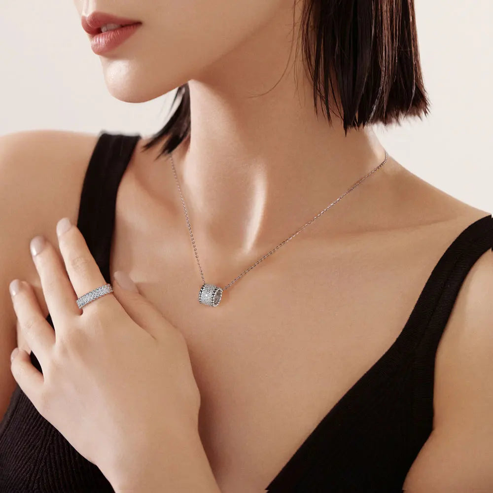 V-Leaf Moissanite Ring, Pendant, and Necklace