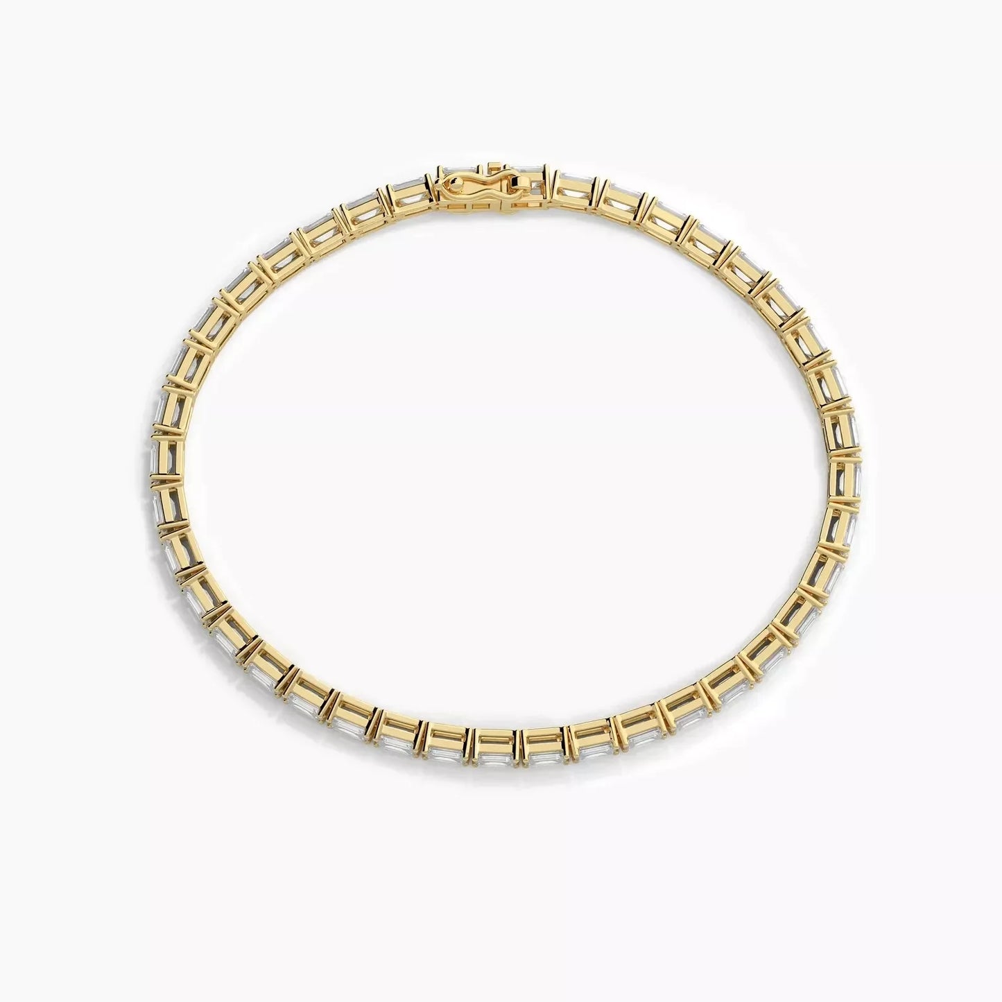 Elysia Emerald Cut Tennis Lab-Grown Diamond Bracelet