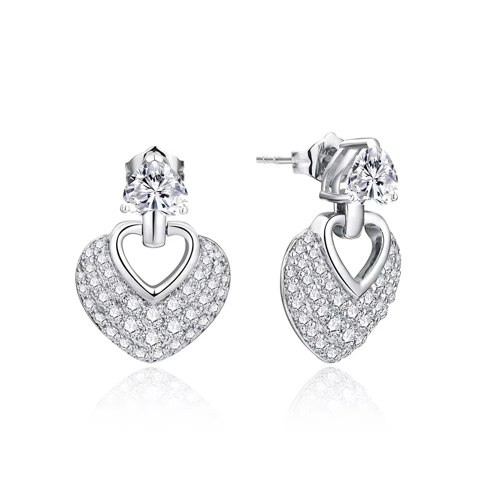 Melanie Heart Cut Moissanite Earring