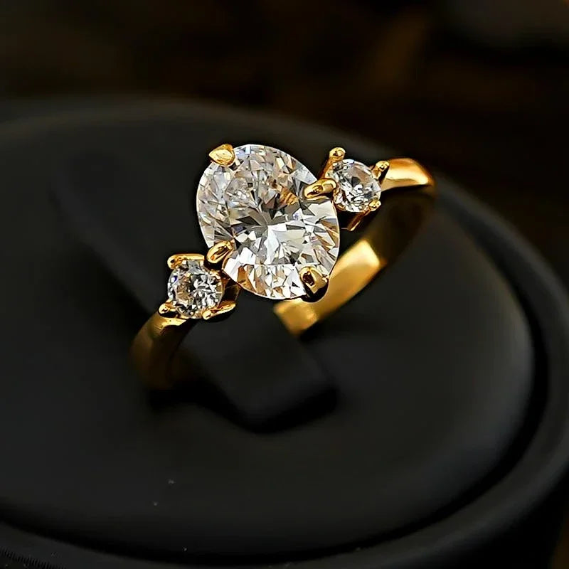 Peyton oval high carbon diamond Ring