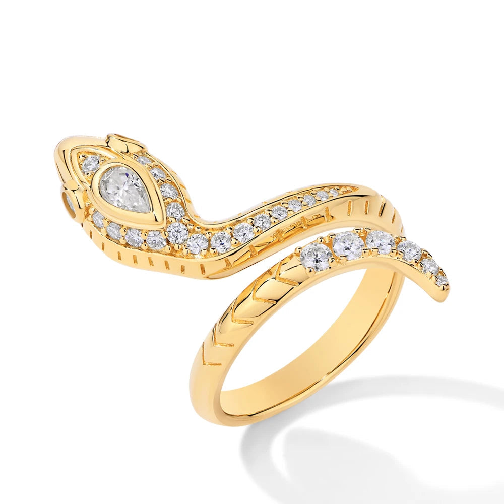 Aubrey Snake Moissanite Diamond Ring