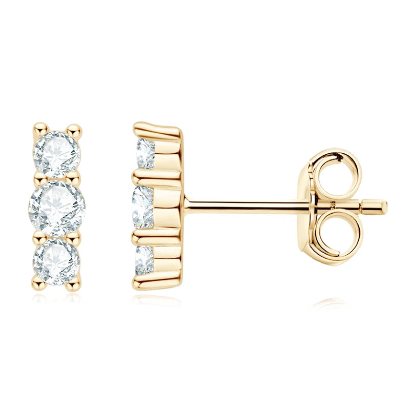 Brianna Moissanite Stud Earrings