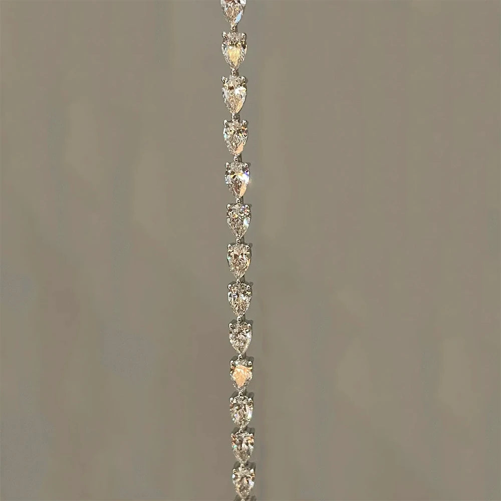 Yara Pear Moissanite Tennis Bracelet
