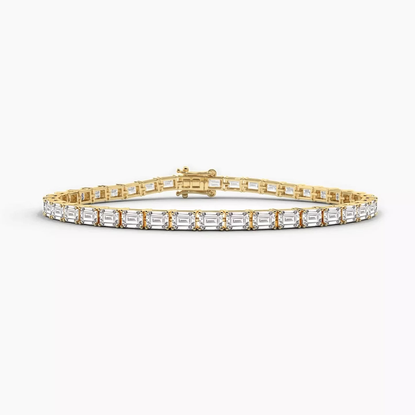 Elysia Emerald Cut Tennis Lab-Grown Diamond Bracelet