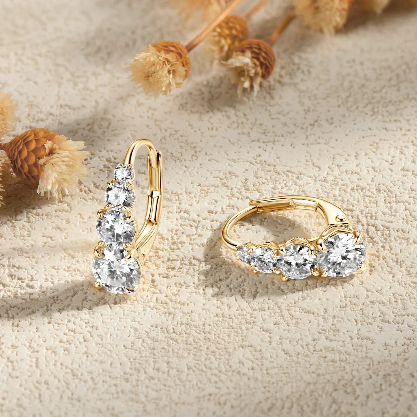 Phoenix Moissanite Hoop Earrings
