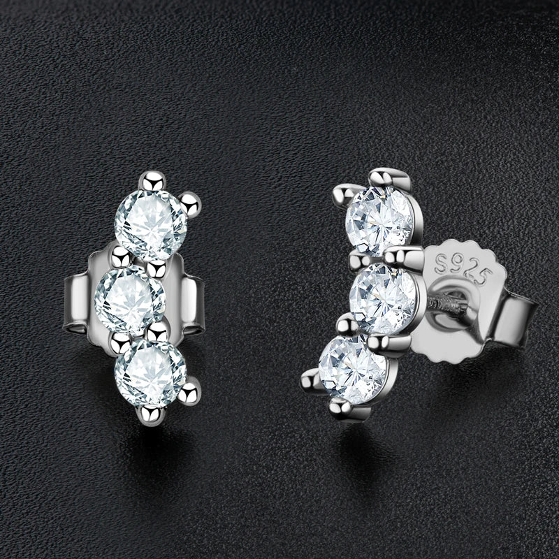 Brianna Moissanite Stud Earrings