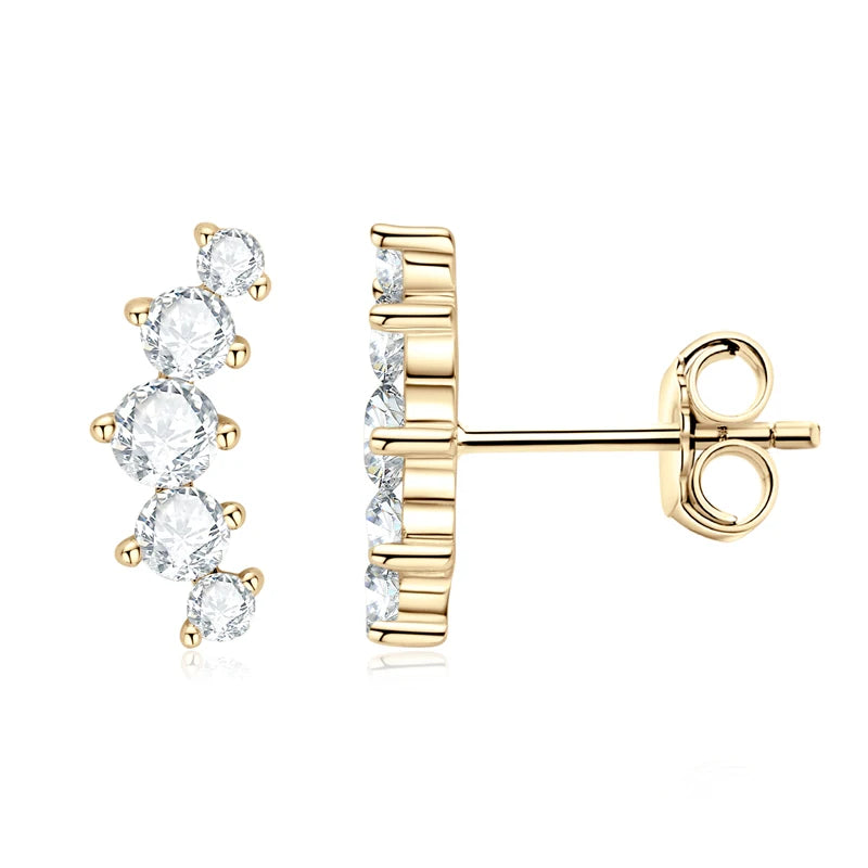 Brianna Moissanite Stud Earrings