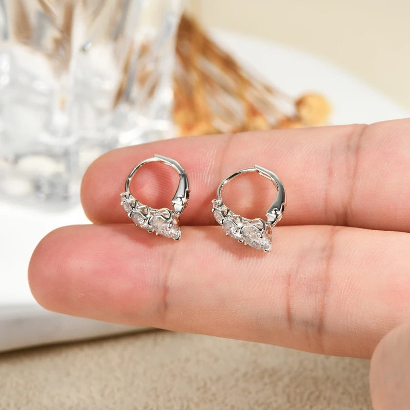 Phoenix Moissanite Hoop Earrings