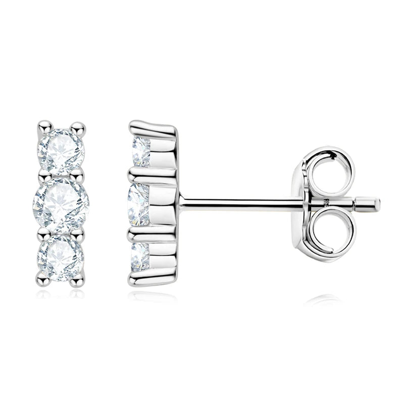 Brianna Moissanite Stud Earrings
