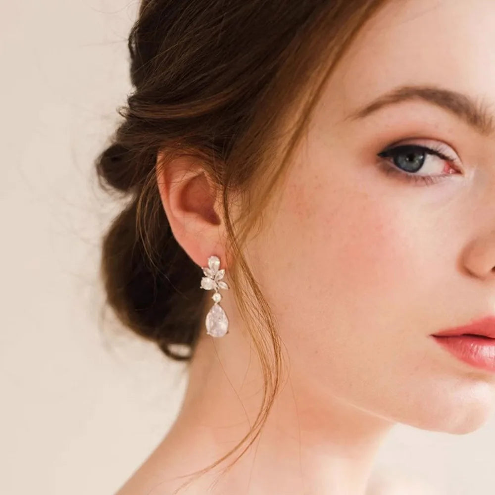 Khloe Moissanite Drop Earrings
