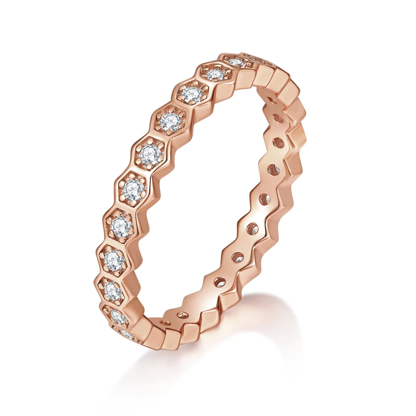 Chau-met Moissanite Honeycomb Ring