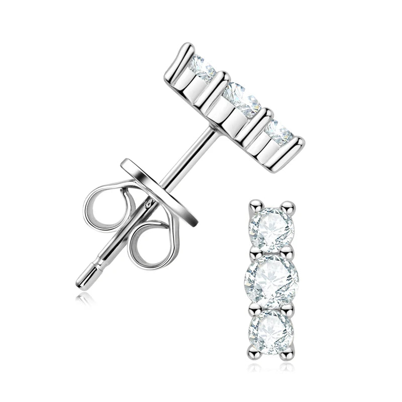 Brianna Moissanite Stud Earrings
