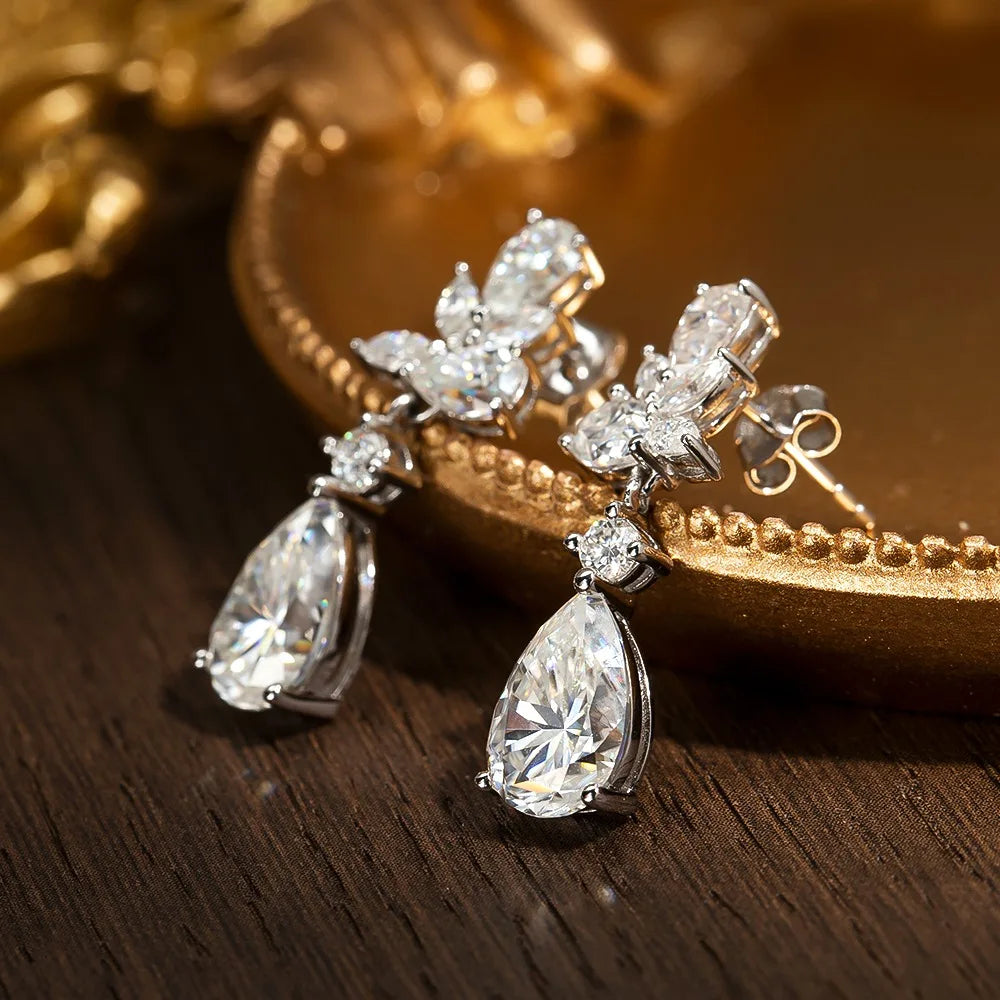 Khloe Moissanite Drop Earrings