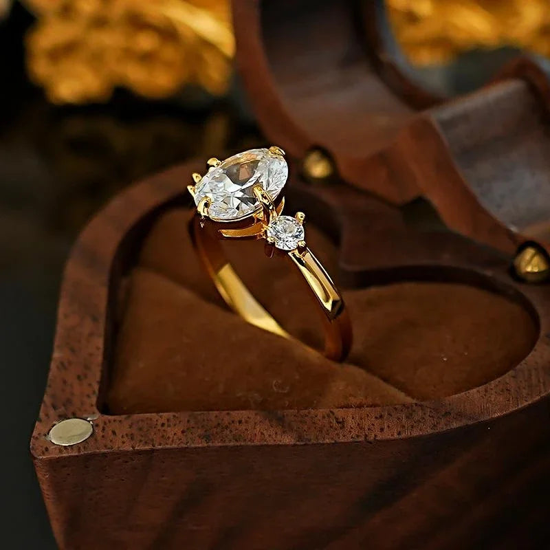 Peyton oval high carbon diamond Ring
