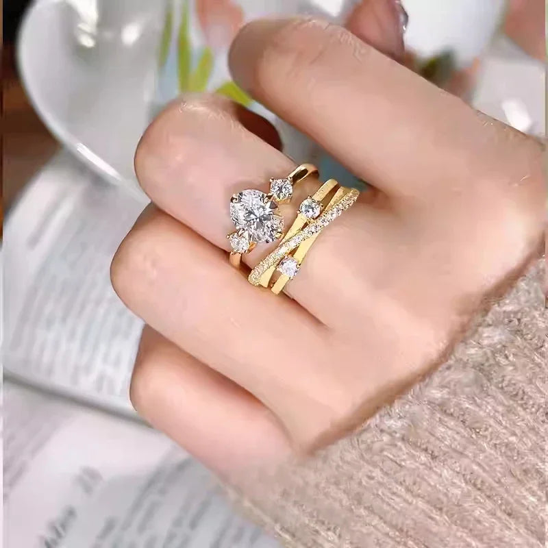 Peyton oval high carbon diamond Ring