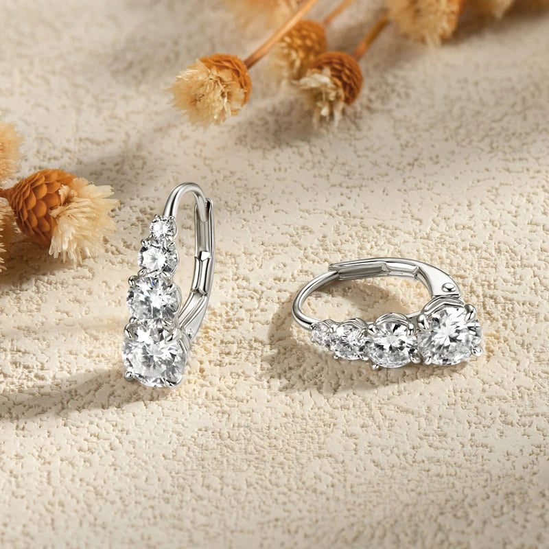 Phoenix Moissanite Hoop Earrings