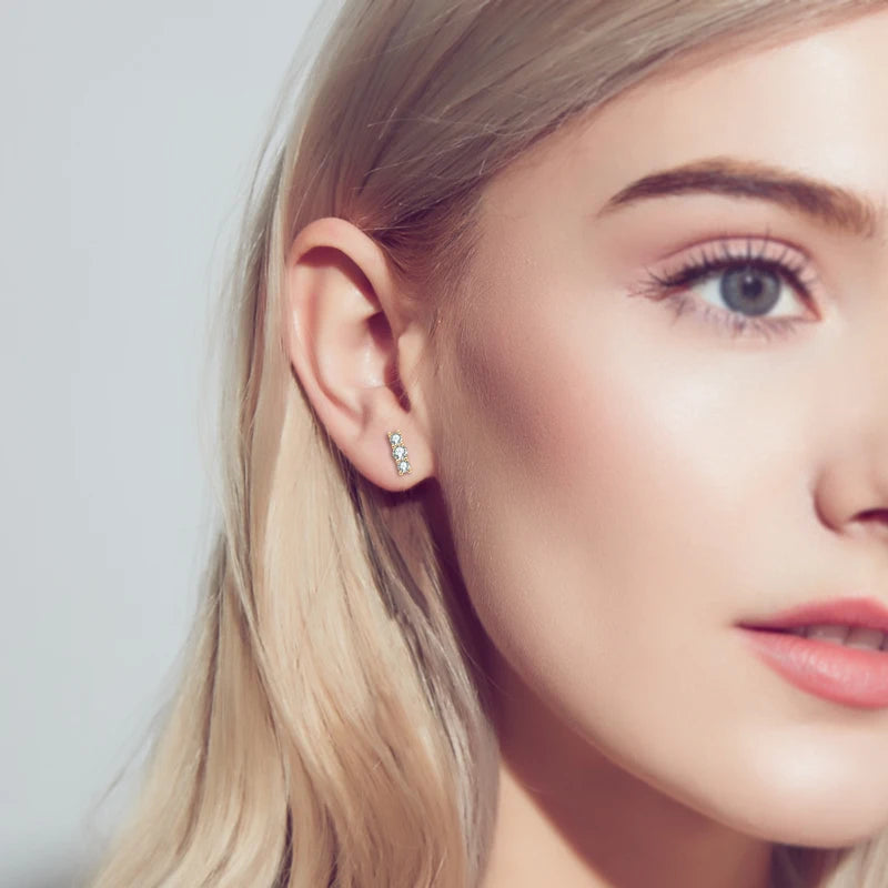 Brianna Moissanite Stud Earrings