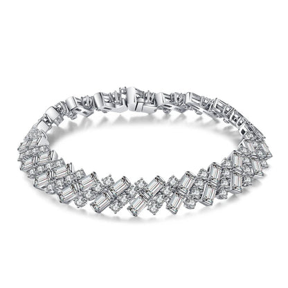 Genevieve Moissanite Diamond Baguette Bracelet