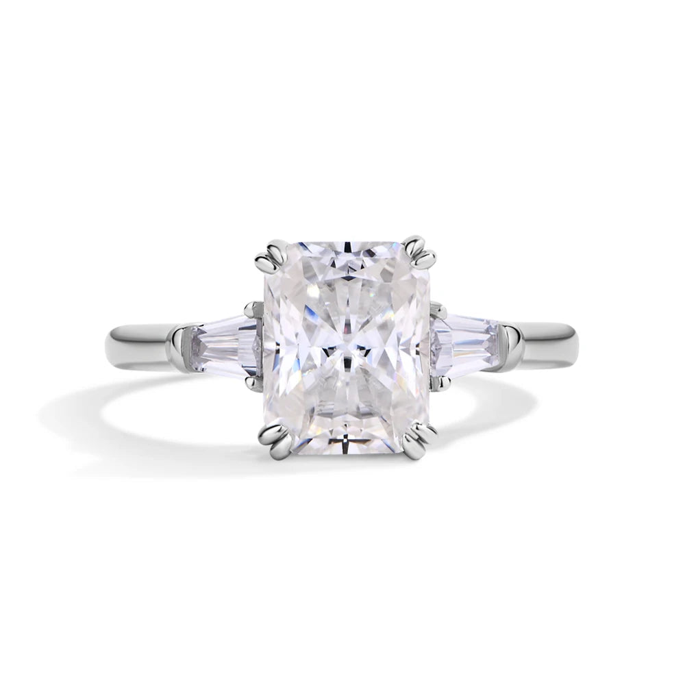 Inaya Radiant & Emerald Cut Moissanite Ring