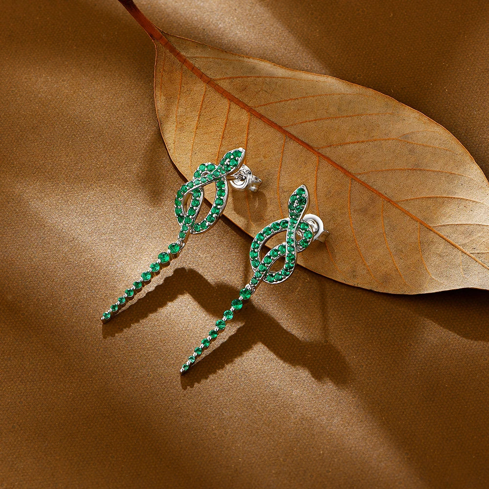 Ophelia Green Snake Earrings