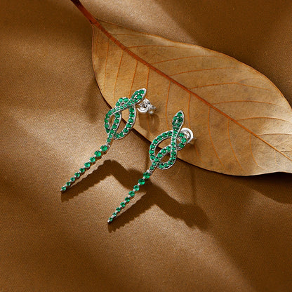 Ophelia Green Snake Earrings