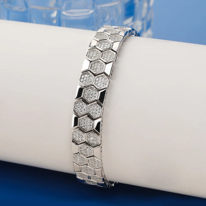 Elara Honeycomb Moissanite Bracelet