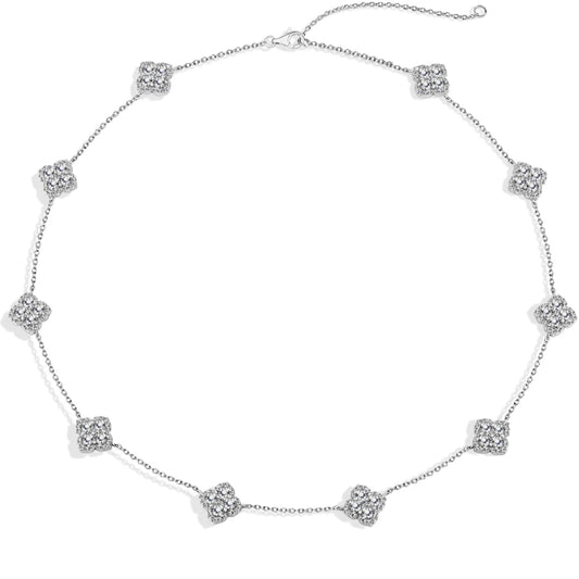 Scarlett Flower Moissanite Necklaces