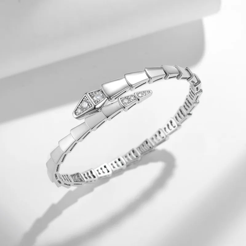 Viper Moissanite Snake Bone Bracelet