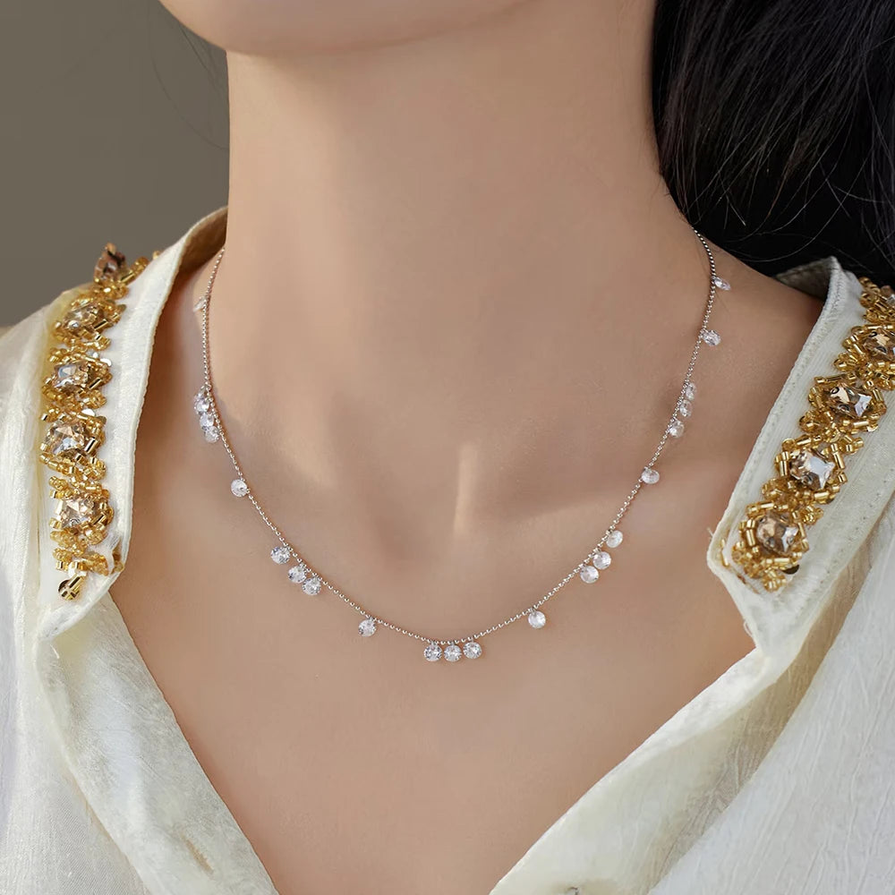 طقم سوار وقلادة باهاتي من الألماس عالي الكربون 