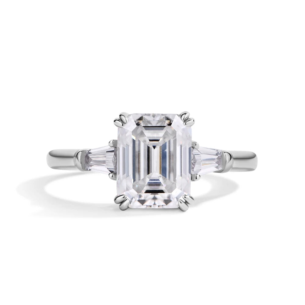 Inaya Radiant & Emerald Cut Moissanite Ring