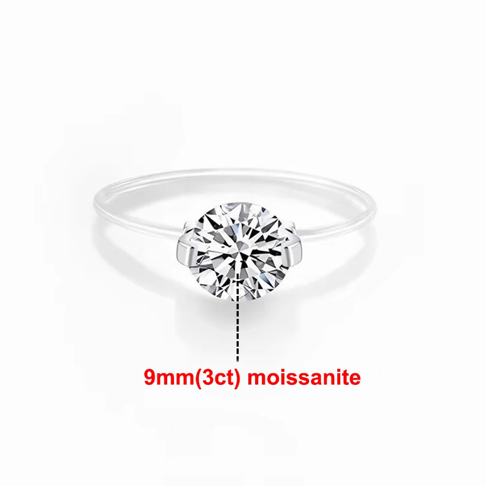 Evelyn Soliter Round Moissanite Transparent Fishing Line Ring