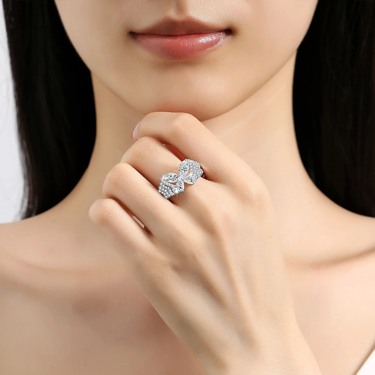 Butterfly Moissanite Ring