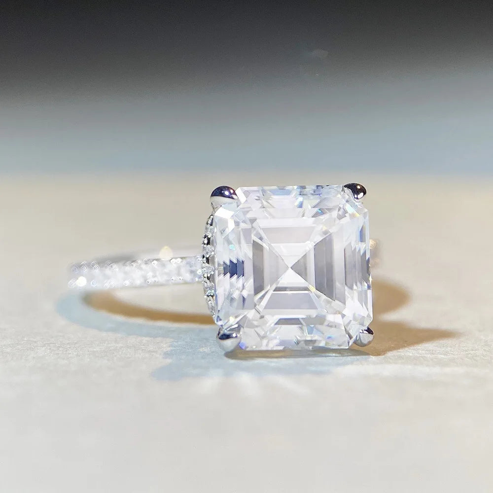 Clara Asscher Cut Moissanite Ring