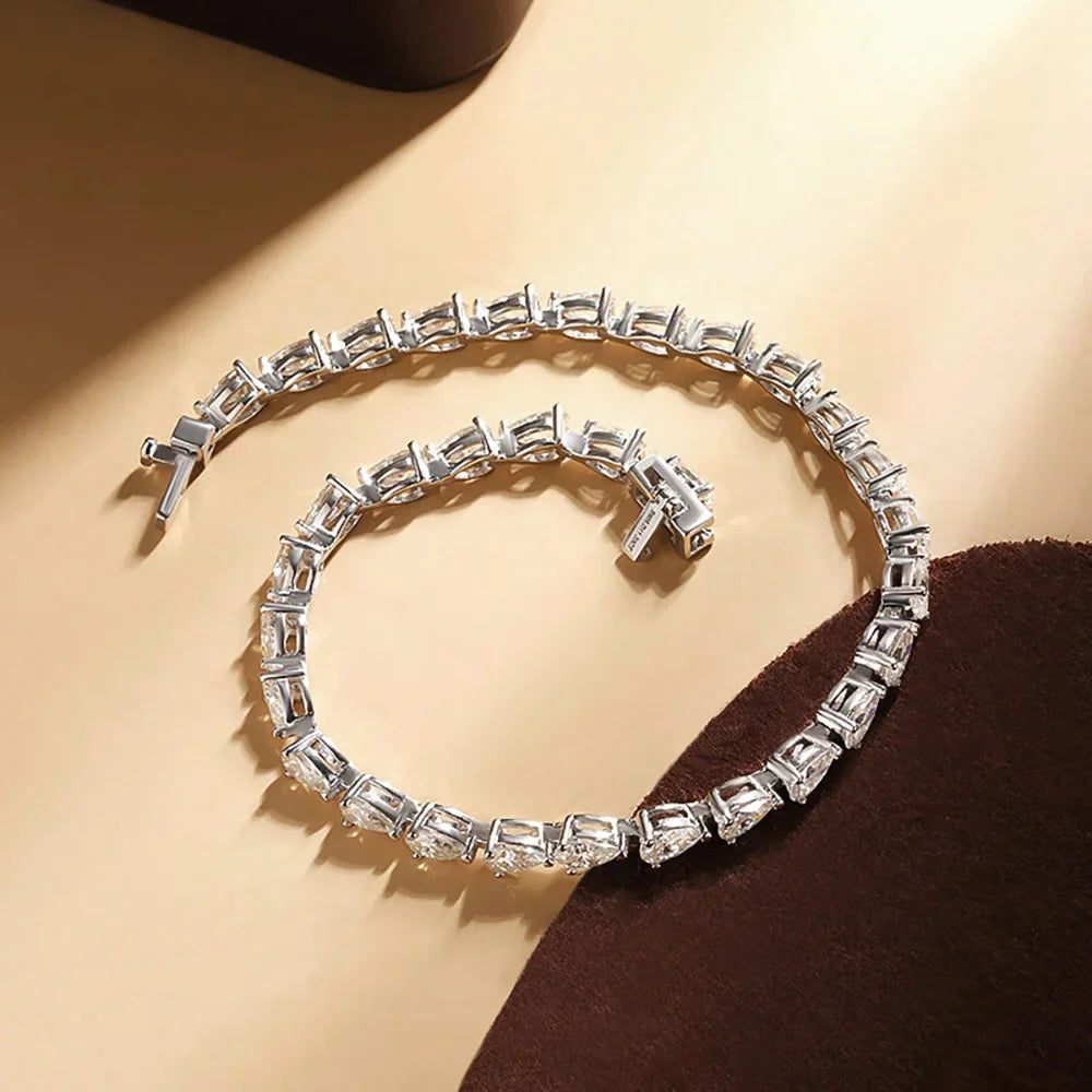 Yara Pear Moissanite Tennis Bracelet