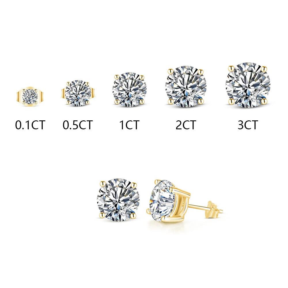 Lilia Moissanite Stud Earrings
