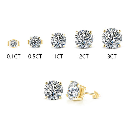 Lilia Moissanite Stud Earrings