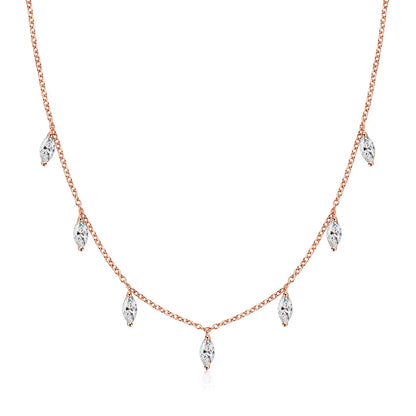 Amara Marquise Cut Moissanite Necklace