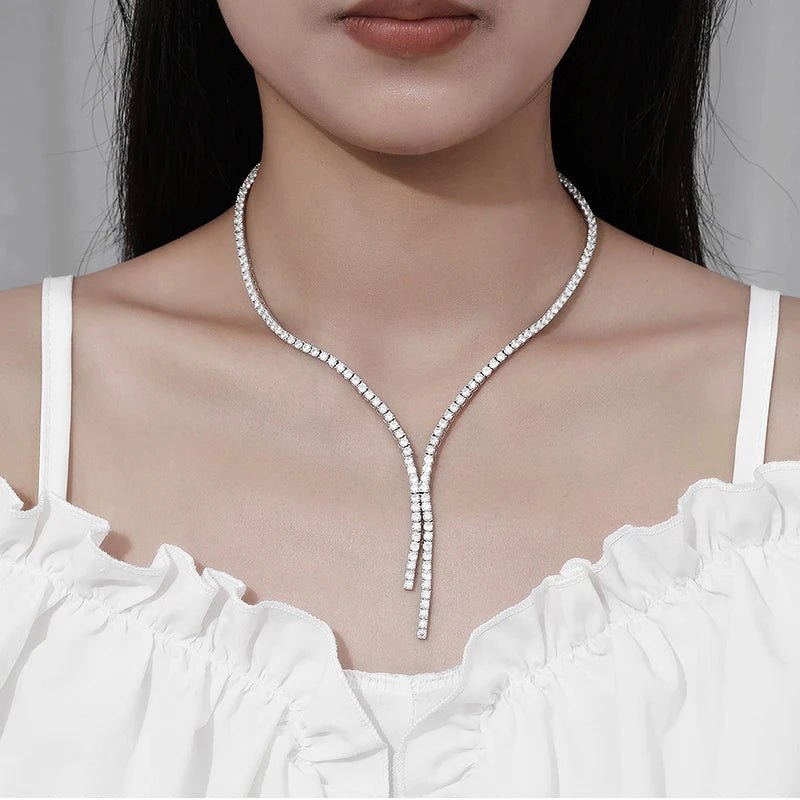 Bisola Moissanite Tennis Necklace