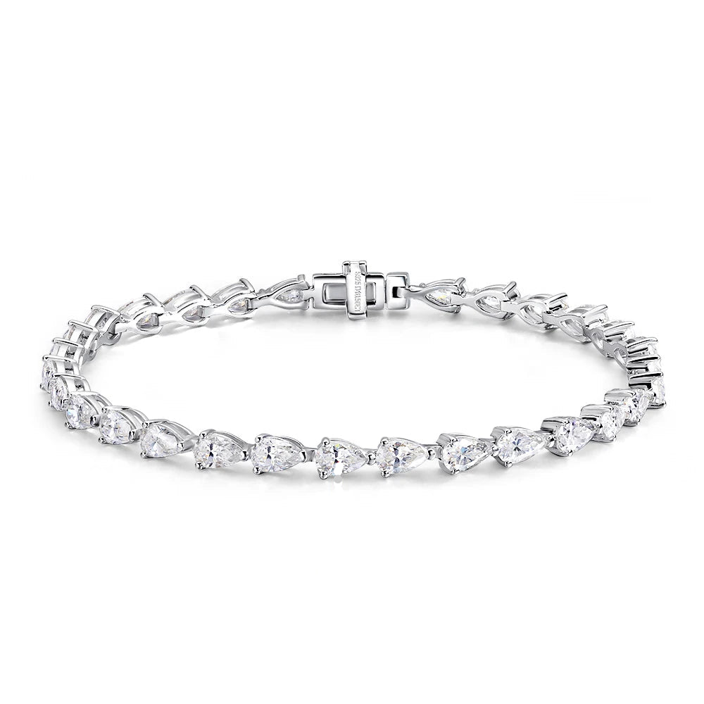 Yara Pear Moissanite Tennis Bracelet